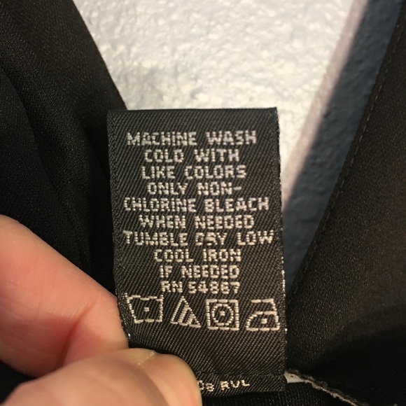 Express Black Ruched, Ruffle & Side Slit LBD - Picture 8 of 8